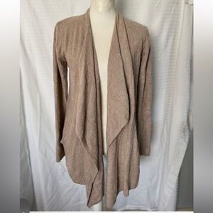 Barefoot Dreams Cozychic Lite Island Wrap Cardigan Style 903 Pockets Taupe S/M
